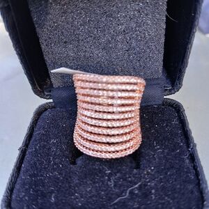 Radiant Rose Gold Multi-Band Ring